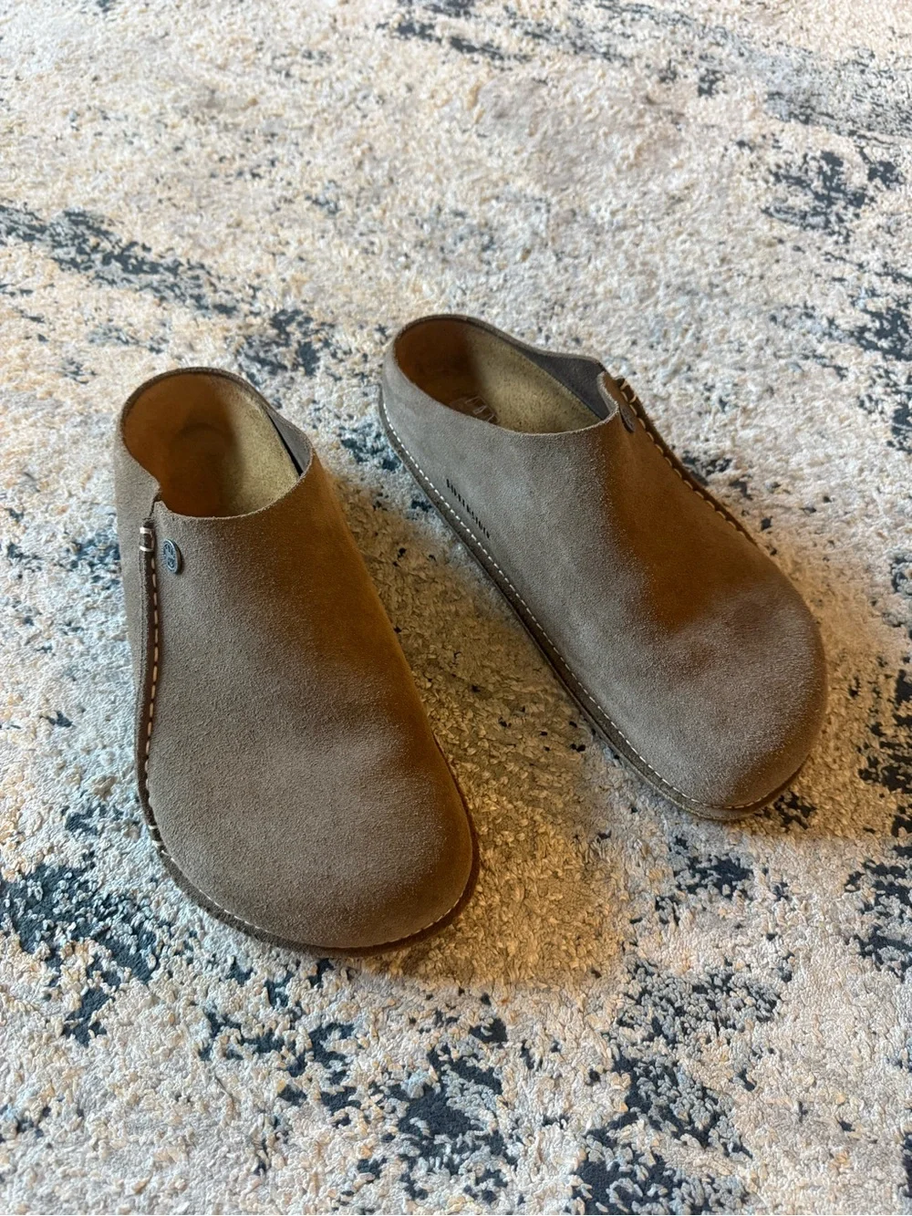Birkenstock Men's Suede zermatt premium in Taupe size 43